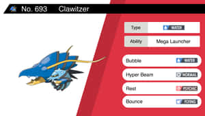 Clawitzer Showcasing Strength In Pokemon Game Wallpaper