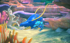 Clawitzer Swimming On Sea Bed Wallpaper