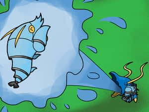 Clawitzer Using Water Gun Wallpaper