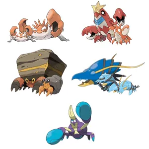 Clawitzer With Crab And Lobster Pokémon Wallpaper