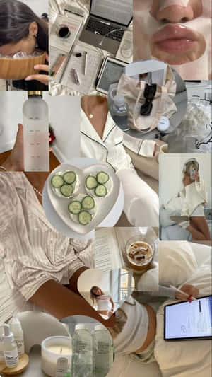 Clean Girl Aesthetic Collage Wallpaper