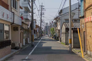 Clean Local Street In Japan Wallpaper