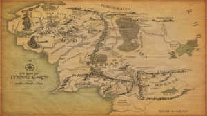 Clear Map Middle Earth Wallpaper