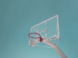 Clear Sky Basketball Hoop Aesthetic Wallpaper