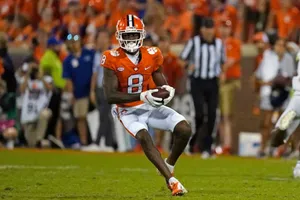 Clemson Football Player Action Shot Wallpaper