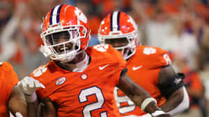 Clemson Football Player Action Shot Wallpaper