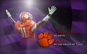 Clemson Tigers Football American By Birth Wallpaper