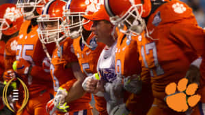 Clemson Tigers Football Locking Arms Wallpaper