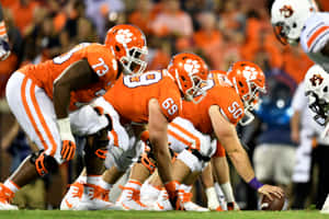 Clemson Tigers Football Team Offensive Line Wallpaper