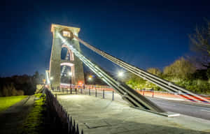 Clifton Suspension Bridge Night View Bristol U K Wallpaper