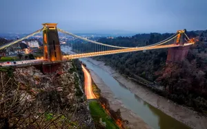 Clifton Suspension Bridge Twilight Bristol U K Wallpaper