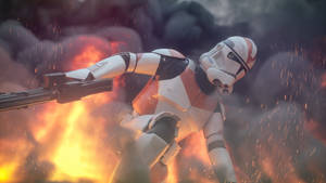 Clone Troopers On A Raid Wallpaper