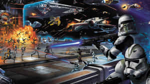 Clone Wars Battle Ships Wallpaper