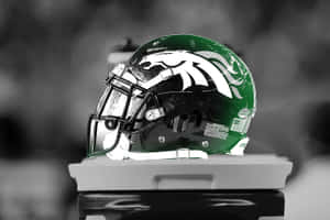Close-up Action Shot Of A Football Helmet Wallpaper