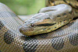 Close Up Anaconda Snake Wallpaper