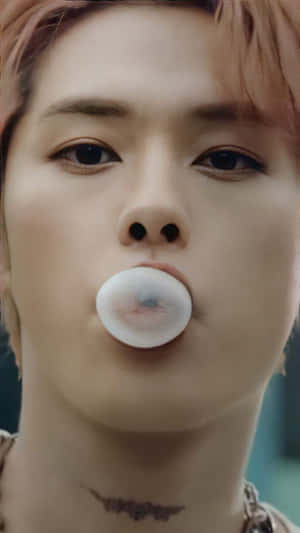 Close Up Bubblegum Blow Wallpaper