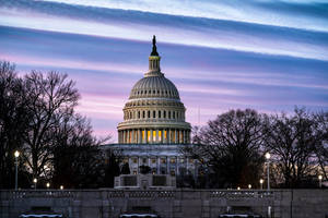 Close-up Capitol Hill Dusk Wallpaper