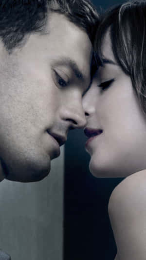 Close Up Fifty Shades Of Grey Kissing Wallpaper