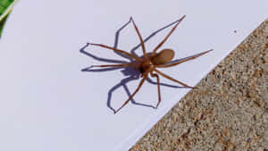 Close-up Image Of A Brown Recluse Spider Wallpaper