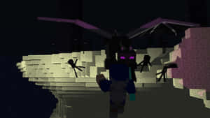 Close Up Image Of The Minecraft Ender Dragon Wallpaper