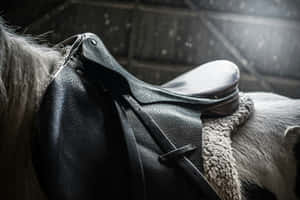 Close Up Leather Horse Saddle Wallpaper