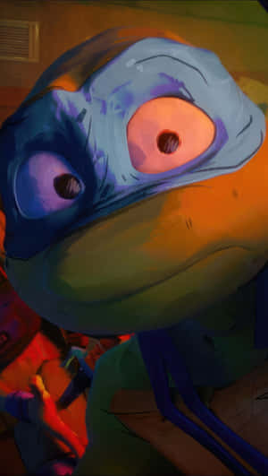 Close Up Leonardo T M N T Mutant Mayhem Wallpaper