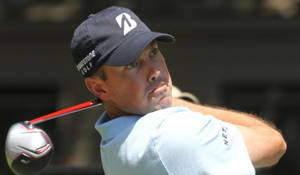 Close-up Matt Kuchar Swinging Golf Club Wallpaper