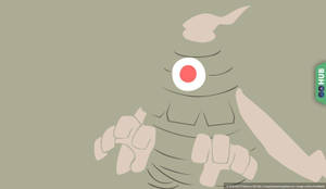 Close-up Minimalist Dusclops Drawing Wallpaper