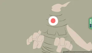 Close-up Minimalist Dusclops Drawing Wallpaper