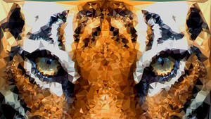 Close-up Mosaic Harimau Wallpaper