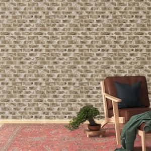 Close-up Of A Brown Brick Wall Wallpaper