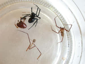 Close-up Of A Brown Recluse Spider On A Surface Wallpaper