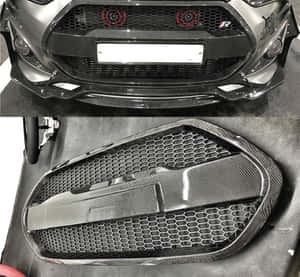 Close-up Of A Car Grill Design Wallpaper