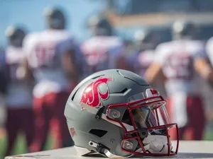 Close-up Of A Glossy Football Helmet Wallpaper