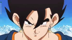 Close-up Of Black-haired Vegito Wallpaper