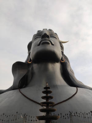 Close-up Of The Adiyogi Shiva Bust Wallpaper