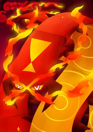 Close-up Photo Of Centiskorch's Face Wallpaper