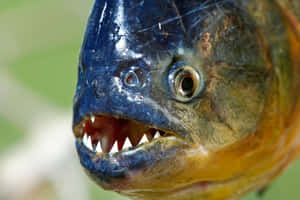 Close Up Piranha Sharp Teeth Wallpaper