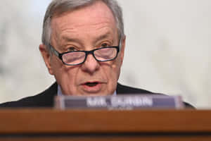 Close-up Portrait Of American Politician Richard Durbin Wearing Glasses Wallpaper