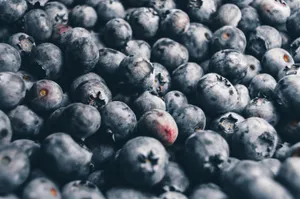 Close-up Shot Of Blueberries For Fruits Background Wallpaper