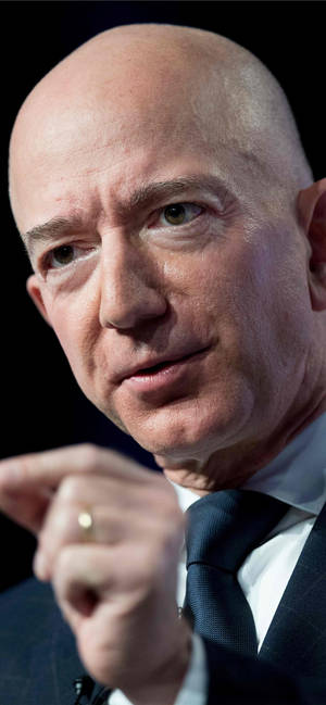 Close-up Shot Of Jeff Bezos Wallpaper