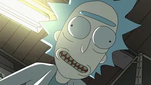 Close Up Shot Of Rick Sanchez Sad Wallpaper