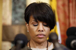 Close-up Shot Of Stephanie Rawlings-blake Looking Down Thoughtfully Wallpaper