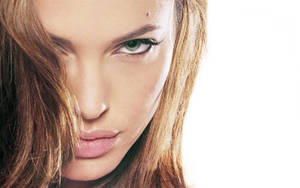 Close-up Smizing Angelina Jolie Wallpaper