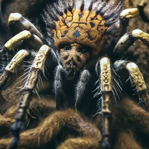 Close Up Tarantula Faceand Fangs.jpg Wallpaper