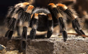 Close Up Tarantula On Rock.jpg Wallpaper