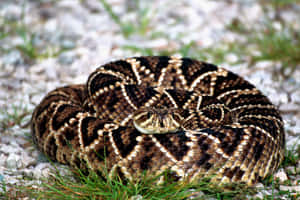 Close-up View Of A Brown Snake In Its Natural Habitat Wallpaper