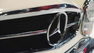 Close-up View Of A Car Grill In High Definition Wallpaper