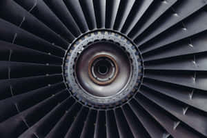 Close-up View Of An Impressive Jet Engine Wallpaper