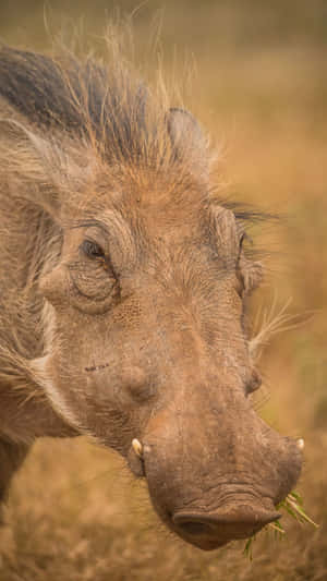 Close Up Warthog Portrait Wallpaper